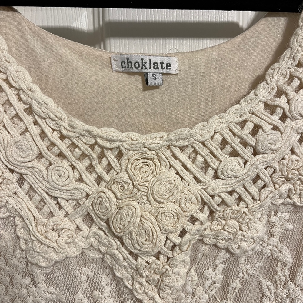 🌸CHOKLATE 🌸 Ladies Lace Dress Size Small - Picture 3 of 11